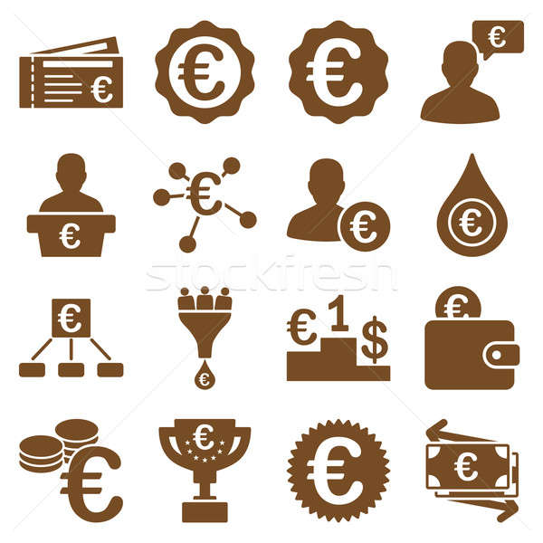 Euro banking business and service tools icons Stock photo © ahasoft