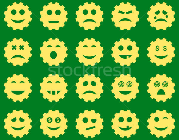 Gear emotion icons Stock photo © ahasoft