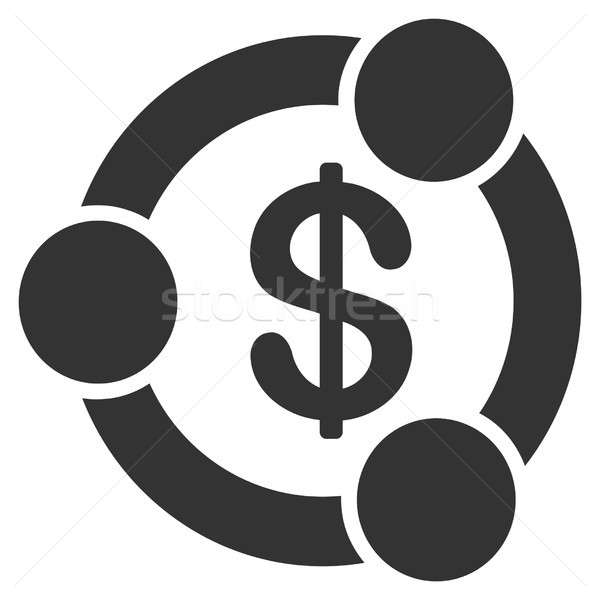 Financeiro colaboração ícone cinza interface pictograma Foto stock © ahasoft
