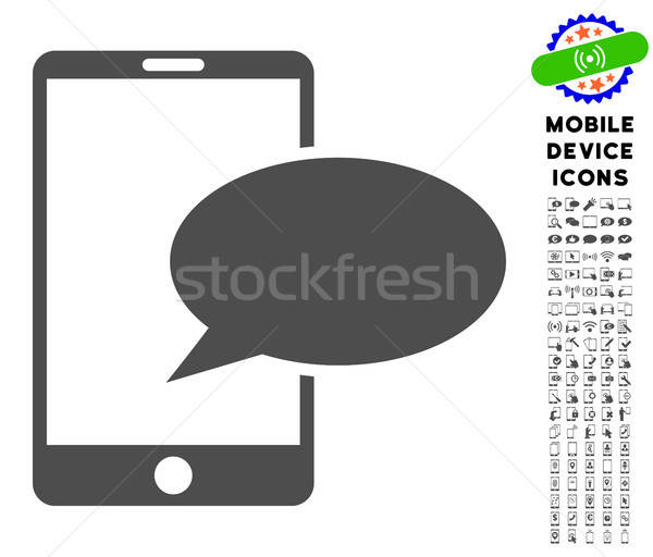 Phone Message Icon with Set Stock photo © ahasoft