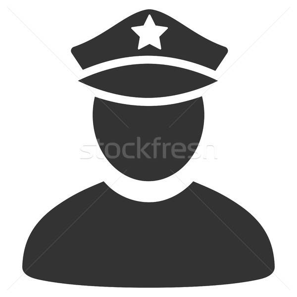 Polizist Symbol Vektor Stil Grafik grau Stock foto © ahasoft