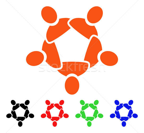 Collaboration vecteur icône style symbole Photo stock © ahasoft