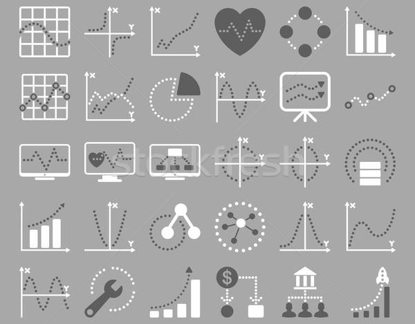 Dotted Charts Icons Stock photo © ahasoft