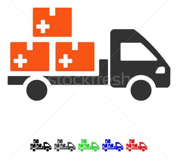 Medication Delivery Flat Icon Stock photo © ahasoft