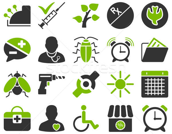 Médicos iconos estilo eco Foto stock © ahasoft