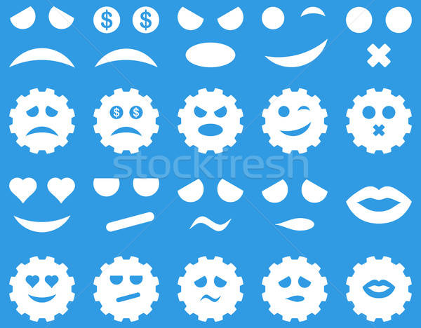 Tool, gear, smile, emotion icons Stock photo © ahasoft