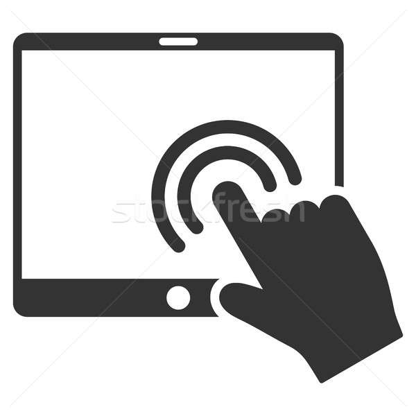 Stock photo: Double Click Tablet Flat Raster Icon