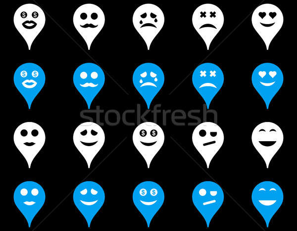 Emotion map marker icons Stock photo © ahasoft