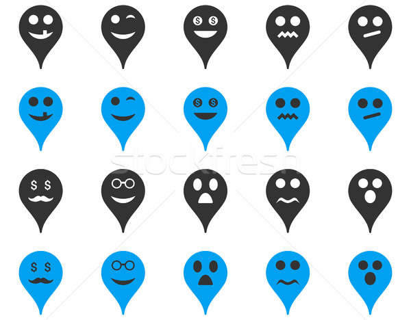 Emotion map marker icons. Stock photo © ahasoft