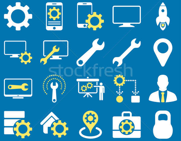 Tools iconen stijl Stockfoto © ahasoft