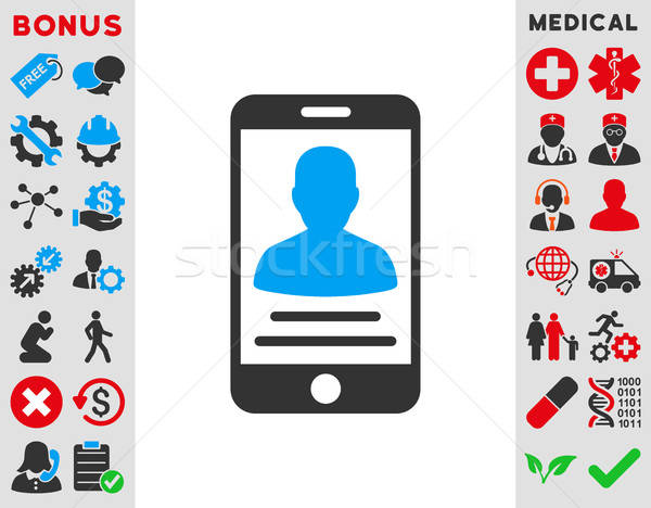 Pacient mobil cont icoană vector stil Imagine de stoc © ahasoft