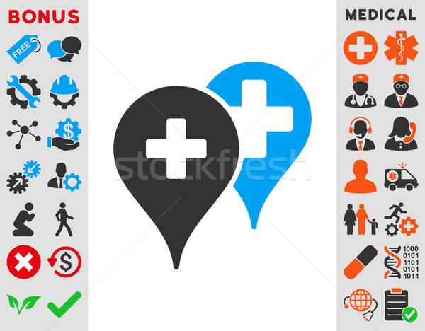 Médicaux carte icône vecteur style symbole [[stock_photo]] © ahasoft