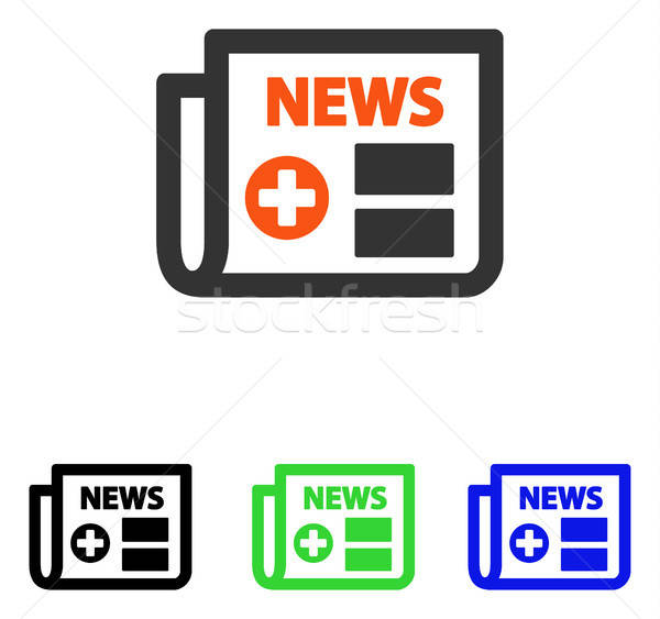 Medical Newspaper Flat Vector Icon Stock photo © ahasoft