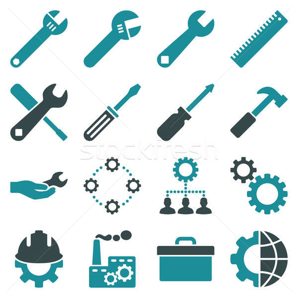 Opciones servicio herramientas estilo símbolos Foto stock © ahasoft