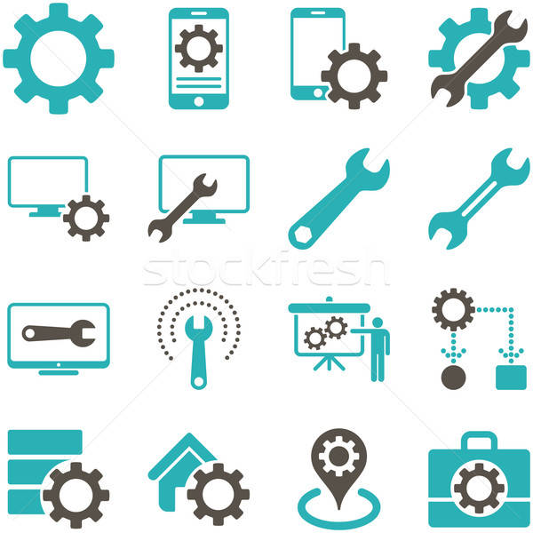 Options and service tools icon set Stock photo © ahasoft