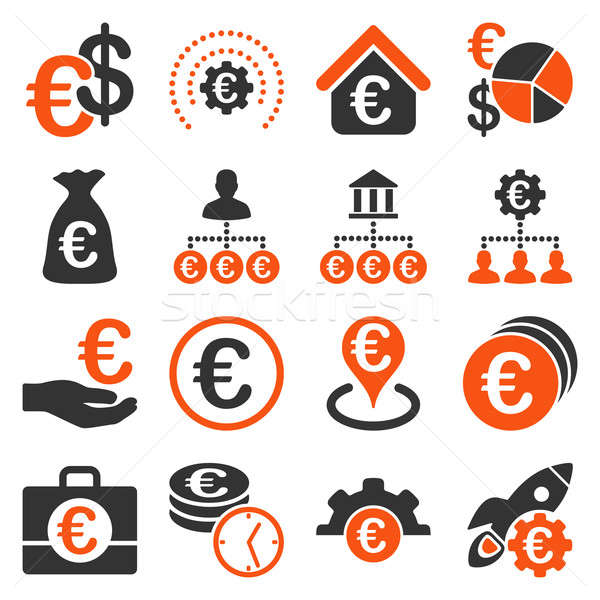ストックフォト: ユーロ · 銀行 · ビジネス · サービス · ツール · アイコン