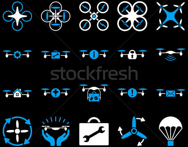 Aire herramienta iconos estilo Foto stock © ahasoft
