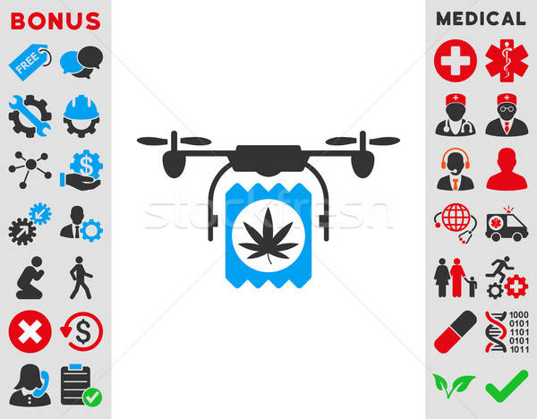 Drugs Drone Delivery Icon Stock photo © ahasoft