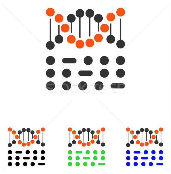 Genetic Code Flat Vector Icon Stock photo © ahasoft