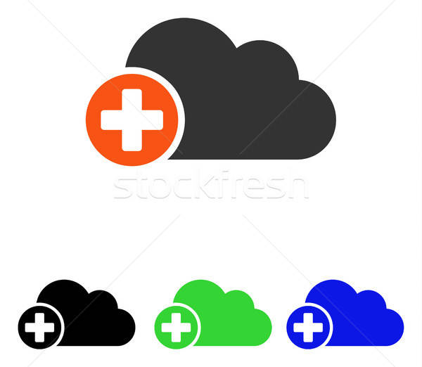 Create Cloud Flat Vector Icon Stock photo © ahasoft