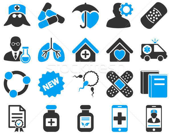 Medical bicolor icons Stock photo © ahasoft