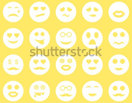 Zâmbet emoţie icoane set stil imagini Imagine de stoc © ahasoft