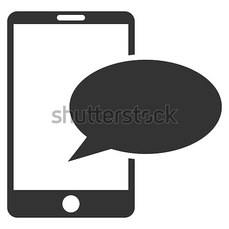 Phone Message Flat Raster Icon Stock photo © ahasoft