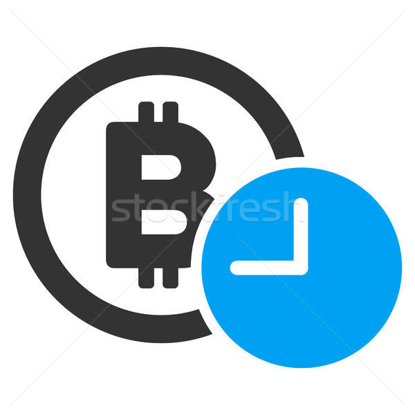 Stock photo: Bitcoin Credit Clock Flat Icon