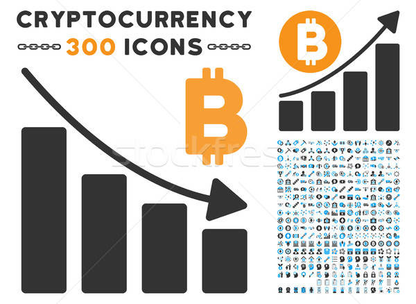 Bitcoin recessie staafdiagram icon clip art smart Stockfoto © ahasoft