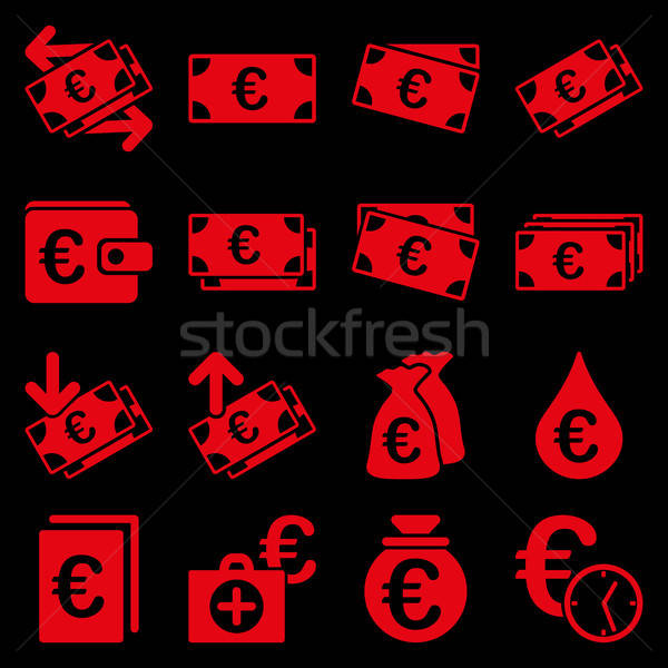 Foto stock: Euros · bancario · negocios · servicio · herramientas · iconos
