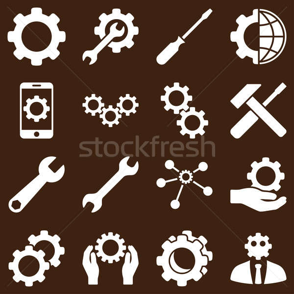 Foto stock: Opções · serviço · ferramentas · estilo · símbolos