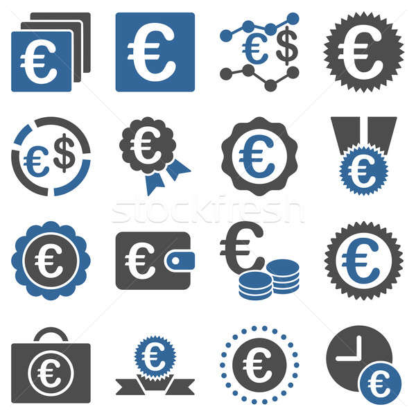 Euro bancário negócio serviço ferramentas ícones Foto stock © ahasoft