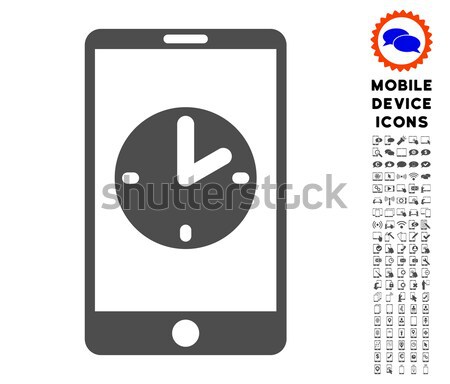 Mobile Time Flat Raster Icon Stock photo © ahasoft