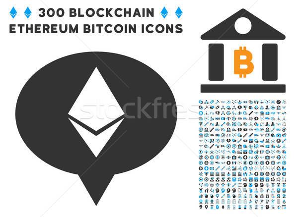 Ethereum Banner Balloon Flat Icon with Set Stock photo © ahasoft