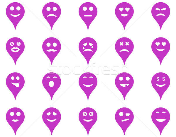 Emotion map marker icons. Stock photo © ahasoft