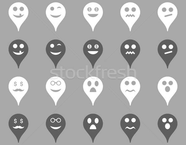 Emotion map marker icons. Stock photo © ahasoft