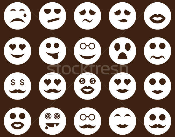 商业照片: 微笑 · 情感 · 图标 ·集· 风格