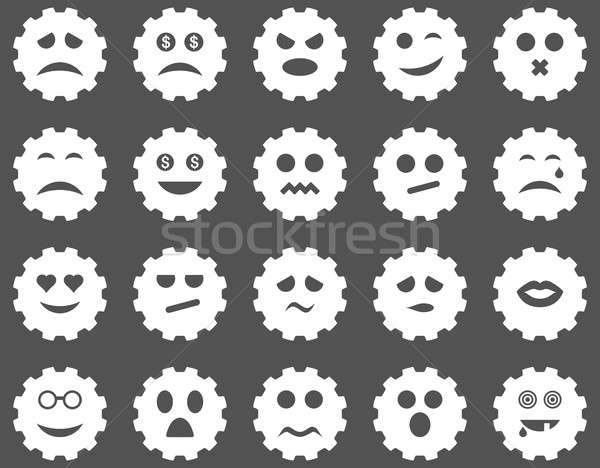 Gear emotion icons Stock photo © ahasoft