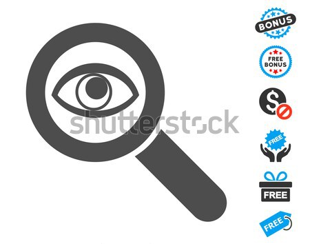 Eye Explore Icon with Agriculture Set Stock photo © ahasoft