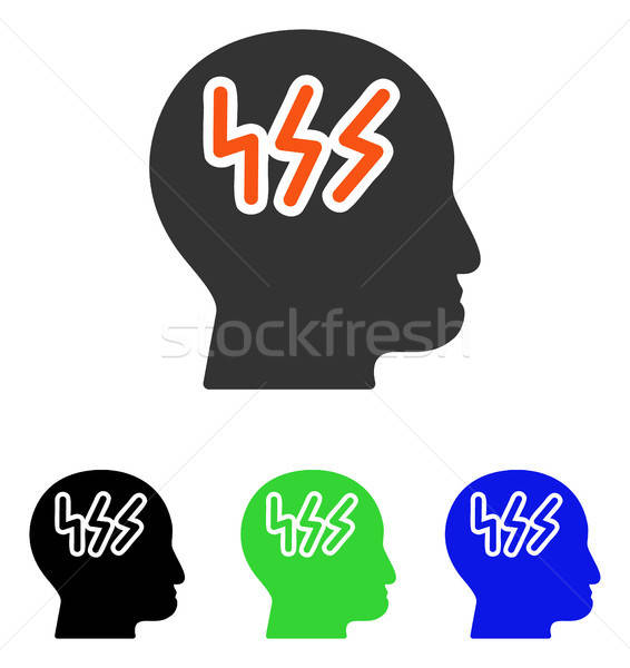 Headache Flat Vector Icon Stock photo © ahasoft