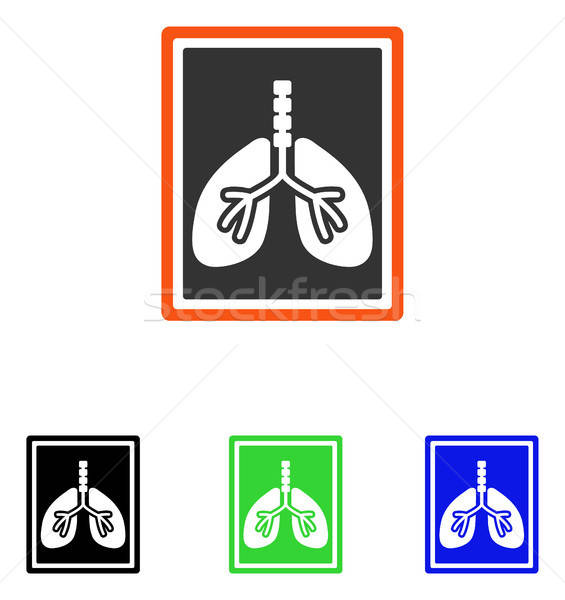 Lungs X-Ray Photo Flat Vector Icon Stock photo © ahasoft