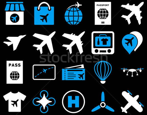 Airport Icon Set Stock photo © ahasoft