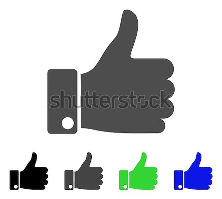 Thumb Up Flat Vector Icon Stock photo © ahasoft
