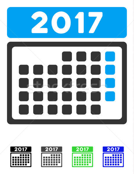 2017 Month Calendar Page Flat Icon Stock photo © ahasoft