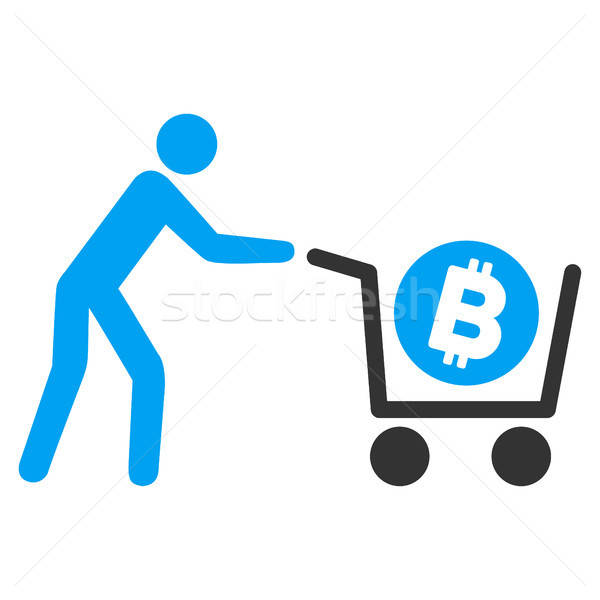 Bitcoin Purchase Cart Flat Icon Stock photo © ahasoft