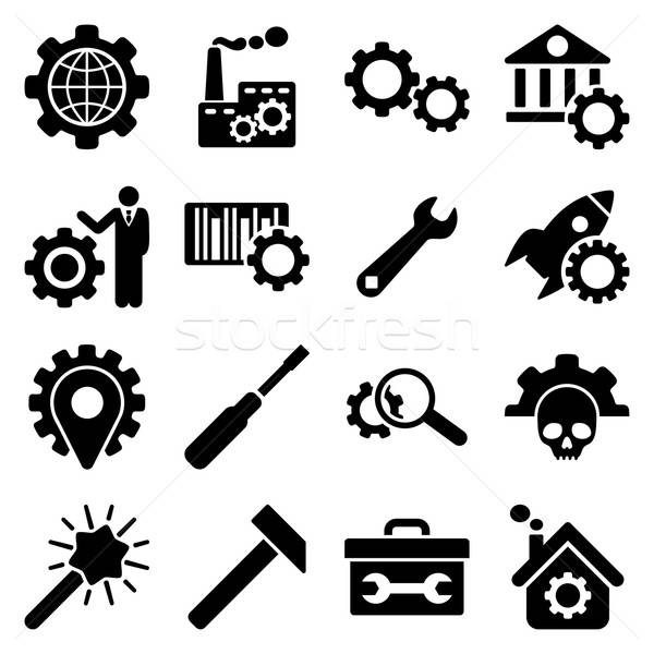 Options and service tools icon set Stock photo © ahasoft