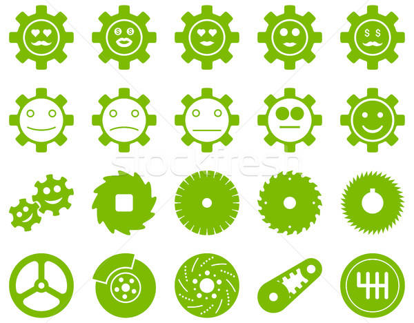 Stock photo: Tools and Smile Gears Icons