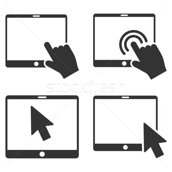 Mobile Tab Pointer Vector Flat Icon Set Stock photo © ahasoft