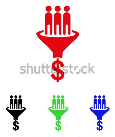 Sales Funnel Flat Icon Stock photo © ahasoft