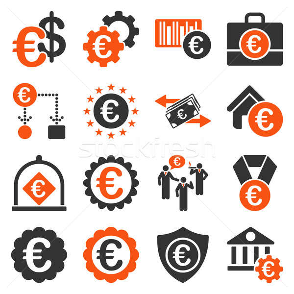 Foto stock: Euros · bancario · negocios · servicio · herramientas · iconos